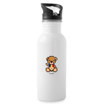 Pixel Bear Romania - Gourde avec paille intégrée - blanc - Droite
