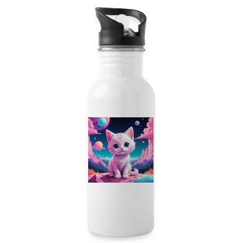 Kittens on foreign planets - Water bottle with straw - white - Right