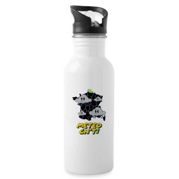 Ch'ti Wetter - Trinkflasche mit integriertem Trinkhalm - Weiß - Rechts