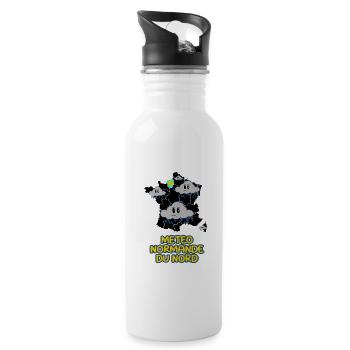 Northern Normandy weather - Water bottle with straw - white - Right