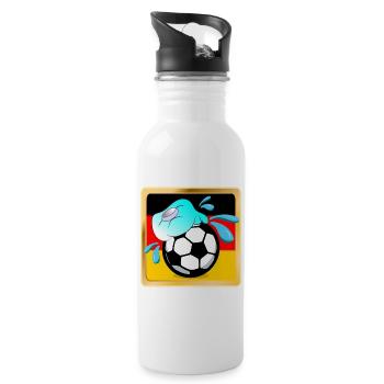 ALLEMAGNE CHALEUR D’ÉTÉ - FOOTBALL - Gourde avec paille intégrée - blanc - Droite