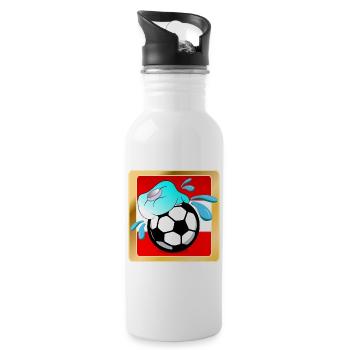 L’ÉTÉ EN AUTRICHE FOOTBALL - Gourde avec paille intégrée - blanc - Droite