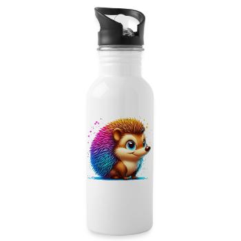 Igel - Trinkflasche mit integriertem Trinkhalm - Weiß - Rechts