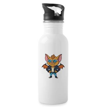 Lunettes de soleil Bat Funny Cartoon Kawaii Jacket - Gourde avec paille intégrée - blanc - Droite