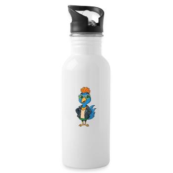 Lunettes de soleil Peacock Funny Cartoon Kawaii Jacket - Gourde avec paille intégrée - blanc - Droite