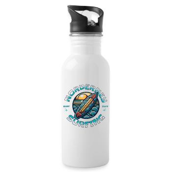 Norderney Surfing - Water bottle with straw - white - Right