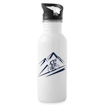 Bicycle Mountain Mountain Mountain Biker - Water bottle with straw - white - Right