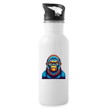 BigFoot coloré Kawaii Dessin animé Personnage Clipart - Gourde avec paille intégrée - blanc - Droite