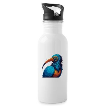 Ibis Colorful Kawaii Cartoon Character Clipart - Water bottle with straw - white - Right