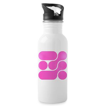 OCHOOO - Hard PInk - Water bottle with straw - white - Right