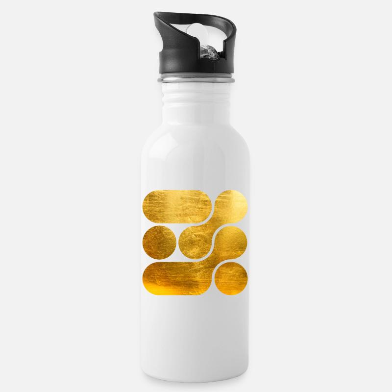 OCHOOO - GOLD - Gourde avec paille intégrée - blanc