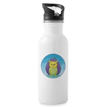 Igel Niedlich Kawaii Cartoon Clipart Tier Haustier - Trinkflasche mit integriertem Trinkhalm - Weiß - Rechts