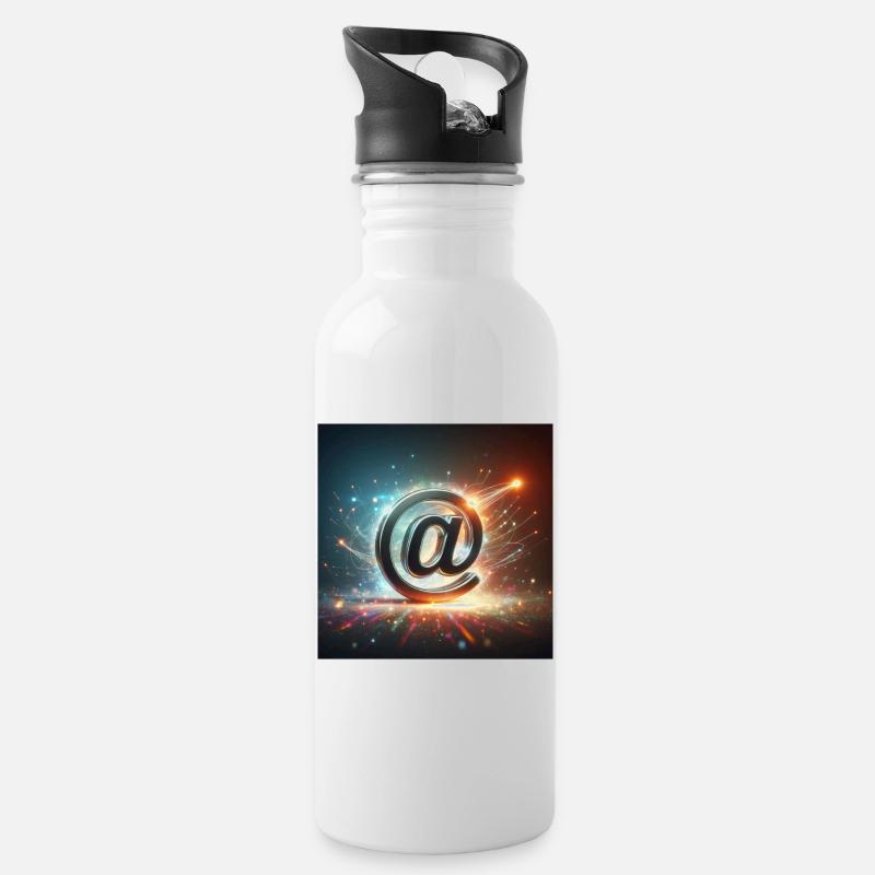 Symbol 2 - Water bottle with straw - white
