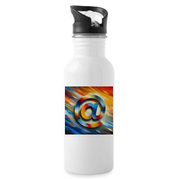 Symbol 5 - Trinkflasche mit integriertem Trinkhalm - Weiß - Rechts