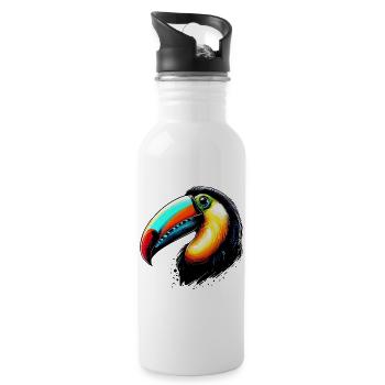 Toucan - Water bottle with straw - white - Right