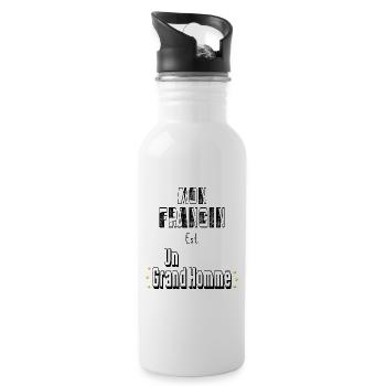 Mon Frangin Est Un Grand Homme - Gourde avec paille intégrée - blanc - Droite
