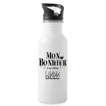 Mon Bonheur Etre Mère - Gourde avec paille intégrée - blanc - Droite