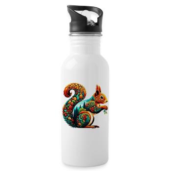 Squirrel - Water bottle with straw - white - Right