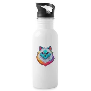 Colorpoint Chat Persan Race Dessin animé Kawaii Animal - Gourde avec paille intégrée - blanc - Droite