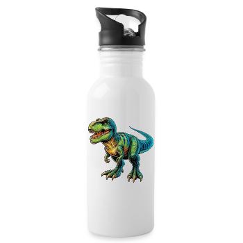 Dinosaur - Water bottle with straw - white - Right