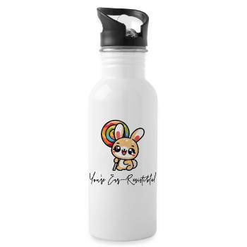 You're Ear-Resistible! - Water bottle with straw - white - Right