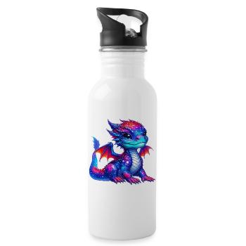 Dragon - Water bottle with straw - white - Right