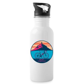 Design de T-shirt Mont Ventoux - Water bottle with straw - white - Right