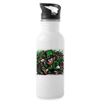 Leprechaun Ireland - Water bottle with straw - white - Right