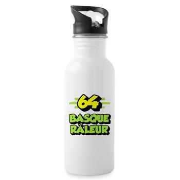 basque râleur - Gourde avec paille intégrée - blanc - Droite