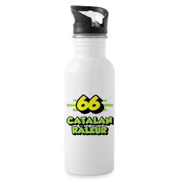 Catalan râleur - Gourde avec paille intégrée - blanc - Droite