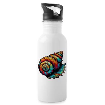 Shell - Water bottle with straw - white - Right