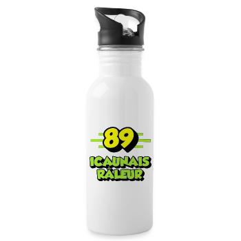 Complaining Icaunais - Water bottle with straw - white - Right