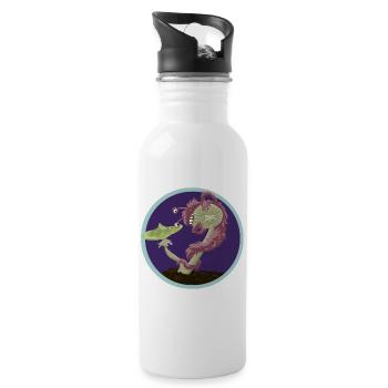 Pilzmonster - Trinkflasche mit integriertem Trinkhalm - Weiß - Rechts