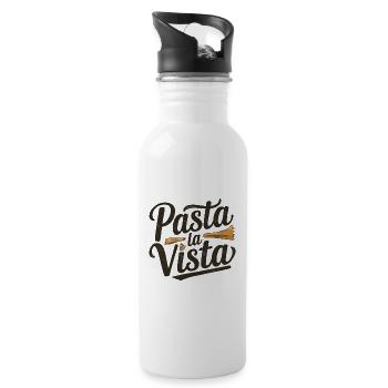 Pasta la vista! - Gourde avec paille intégrée - blanc - Droite