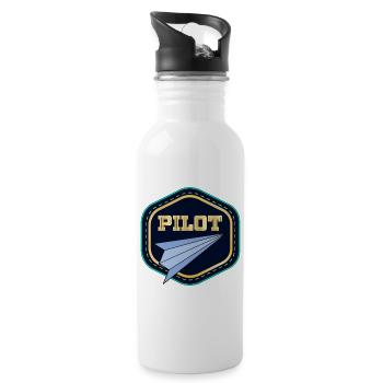 PILOT COSTUME - Water bottle with straw - white - Right