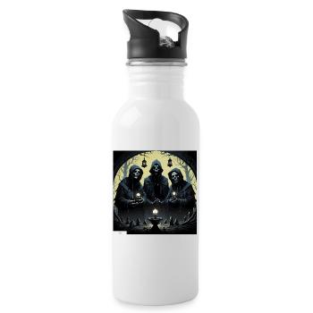 Horror cult friends - Water bottle with straw - white - Right