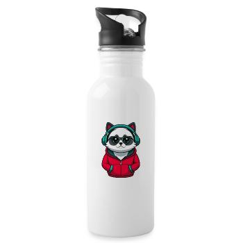 Birma Heilige Katze Rasse Karikatur Kawaii Tier Haustier - Trinkflasche mit integriertem Trinkhalm - Weiß - Rechts