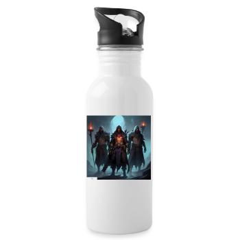 Vergessene Kriegerfreunde - Trinkflasche mit integriertem Trinkhalm - Weiß - Rechts