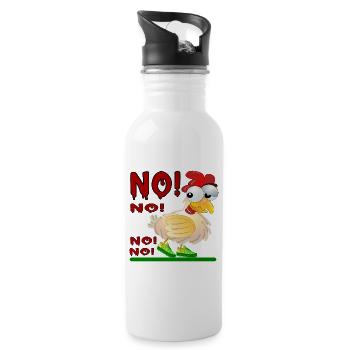 ANSWER NO - CHICKEN COOP - Water bottle with straw - white - Right