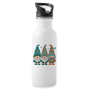 Santas Squad Festive Gnome Trio - Water bottle with straw - white - Right