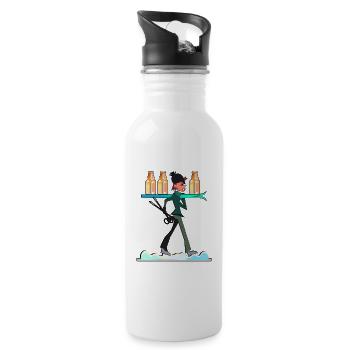 Après-ski skier - BEER - Water bottle with straw - white - Right