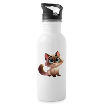 Siamese 17 - Water bottle with straw - white - Right