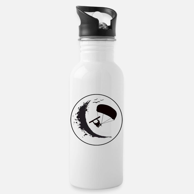 Wave Rider Eclipse - Trinkflasche mit integriertem Trinkhalm - Weiß