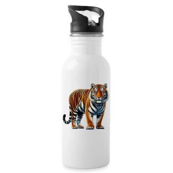 Tiger - Trinkflasche mit integriertem Trinkhalm - Weiß - Rechts