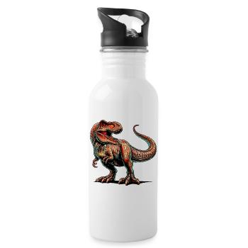 Dinosaur - Water bottle with straw - white - Right