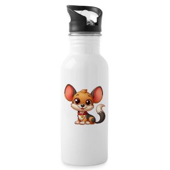 Chihuahua - Water bottle with straw - white - Right