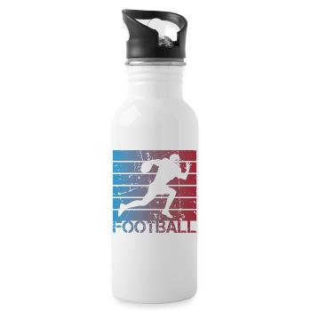 Football Player - Water bottle with straw - white - Right