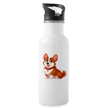 Corgi 16 - Water bottle with straw - white - Right