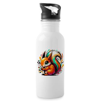 Squirrel - Water bottle with straw - white - Right