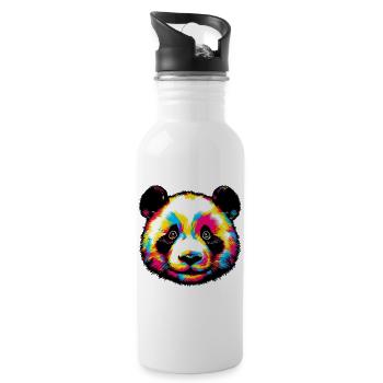 Panda - Water bottle with straw - white - Right